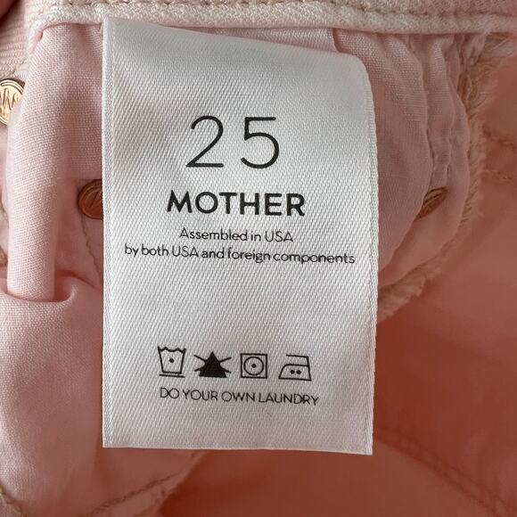 MOTHER Pink Lemonaid 25 Looker STep Fray Ankle Denim Jeans High Rise Skinny $239 - Picture 9 of 11
